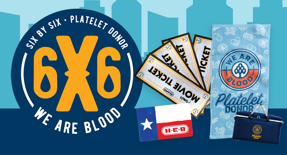 Become a 6X6 Platelet Donor and score some awesome exclusive seasonal offerings!
